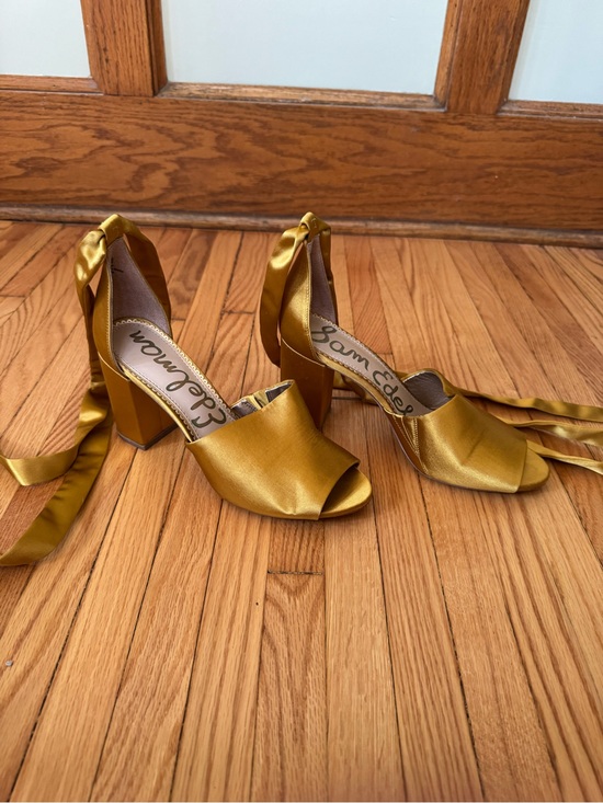 Sam Edelman Shoes - Sam Edelman Odele Satin Ankle-Tie Block Heel Sandals